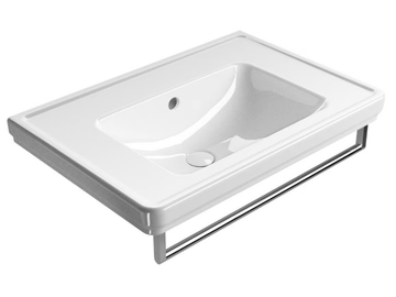 CLASSIC 75 - Wall-mounted rectangular washbasin by GSI ceramica - view 2